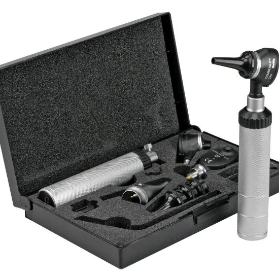 Picture of KaWe COMBILIGHT C10 Otoscope And EUROLIGHT E10 Ophthalmoscope Basic Kit, Silver