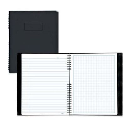 Picture of Blueline NotePro 30% Recycled Notebook, 7 1/4in x 9 1/4in, Quadrille Ruled, 96 Sheets, Black