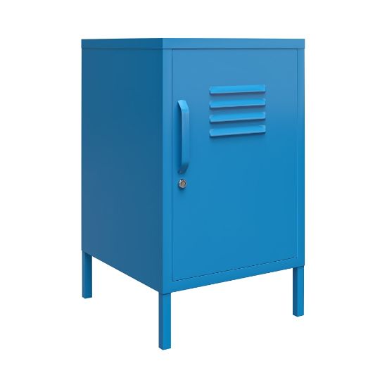 Picture of Ameriwood Home Cache Metal Locker End Table, 27-1/8inH x 15inW x 15-3/4inD, Blue