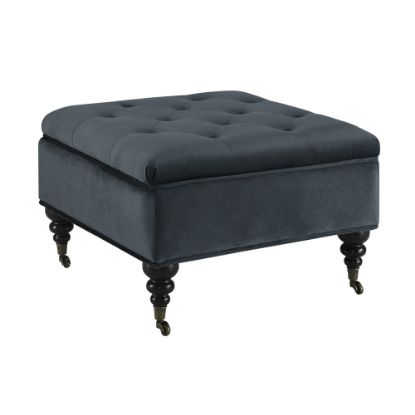 Picture of Serta Abbot Square Tufted Ottoman, Cobalt Blue