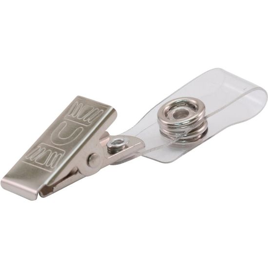 Picture of Advantus ID Badge Clip Adapter, Silver, Pack of 25