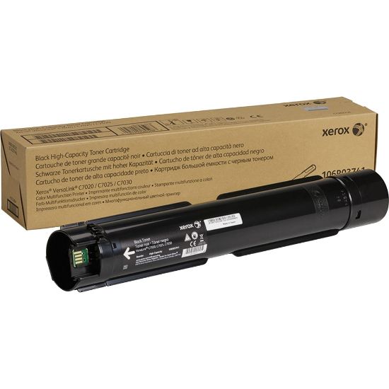 Picture of Xerox C7020 Black High Yield Toner Cartridge, 106R03741