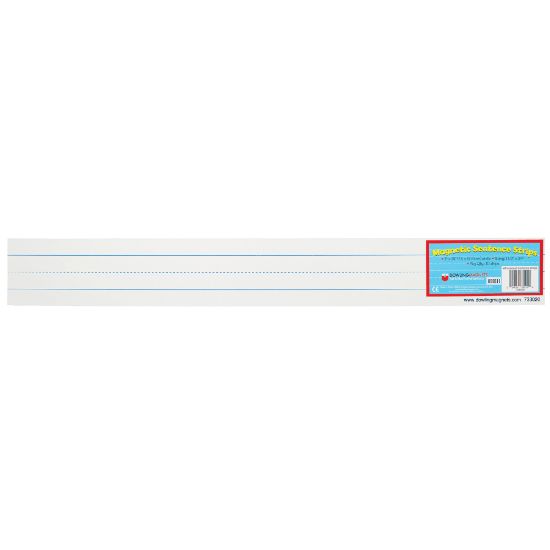 Picture of Dowling Magnets Large Magnet Sentence Strips, 3in x 24in", White, 10 Stripes Per Pack, Bundle Of 2 Packs