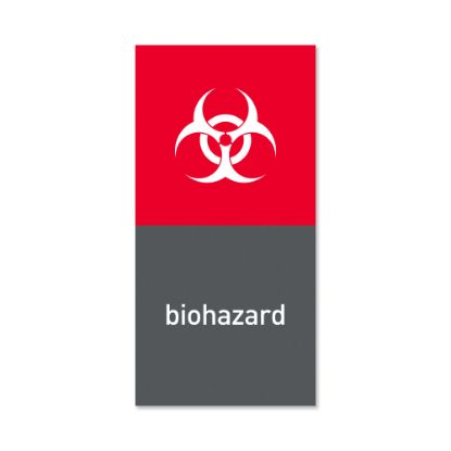 Picture of simplehuman Magnetic Trash Label, Biohazard, 4in x 8in, Gray