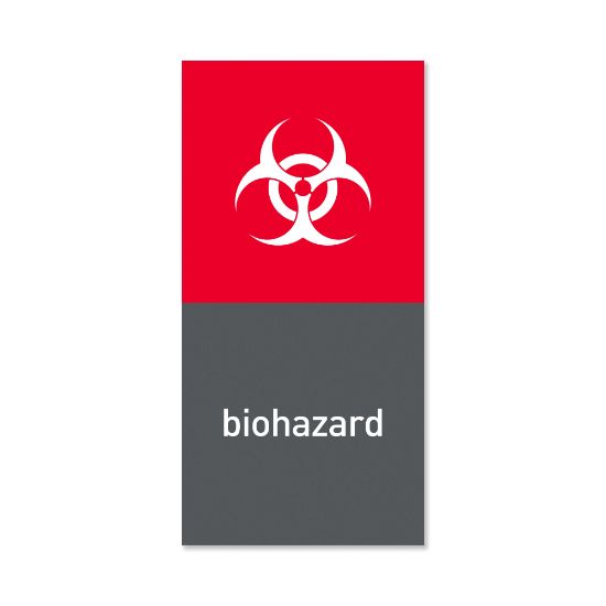 Picture of simplehuman Magnetic Trash Label, Biohazard, 4in x 8in, Gray