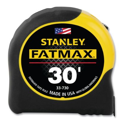 Picture of FatMax Classic Tape Measure, 1-1/4 in W x 30 ft L, SAE, Black/Yellow Case