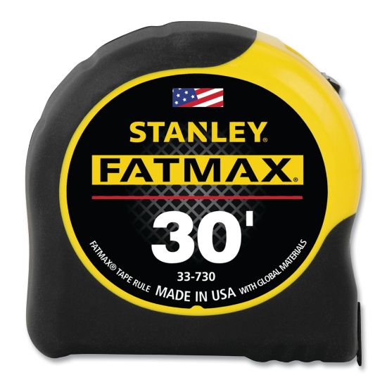 Picture of FatMax Classic Tape Measure, 1-1/4 in W x 30 ft L, SAE, Black/Yellow Case