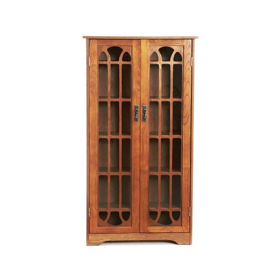 Picture of SEI Furniture Window-Pane Media Cabinet, Oak