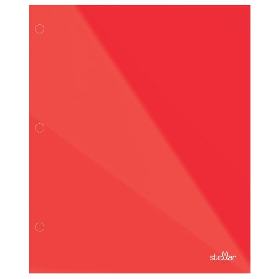 Picture of Office Depot Brand Stellar Laminated 2-Pocket Paper Folder, Letter Size, Red