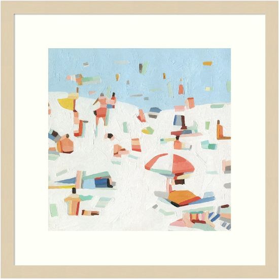 Picture of Amanti Art Summer Confetti III by Emma Scarvey Wood Framed Wall Art Print, 19inW x 19inH, Natural