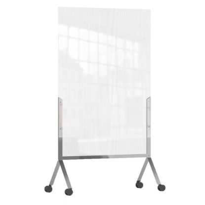 Picture of Rosseto Serving Solutions Avant Mobile Partition Standing Divider, 67in x 48in, Semi- Clear