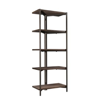 Picture of Sauder North Avenue 60inH 5-Shelf Bookcase, Smoked Oak/Black