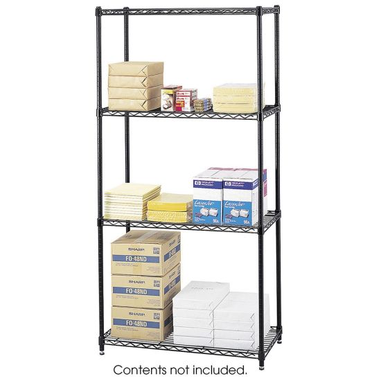 Picture of Safco Commercial Wire Shelving, Black