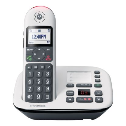 Picture of Motorola CD5011 Cordless Expandable Telephone With Digital Answering System, White