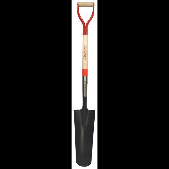 Picture of Drain & Post Spades, 16 X 4 3/4 Round Blade, 29 in White Ash Steel D-Grip Handle