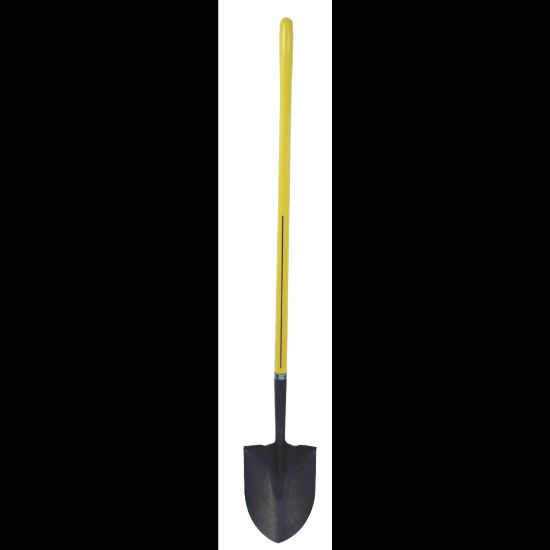 Picture of Nupla Ergo Power Round Point Shovel, 11-1/2 in x 9 in Blade, 48 in Fiberglass Straight Handle