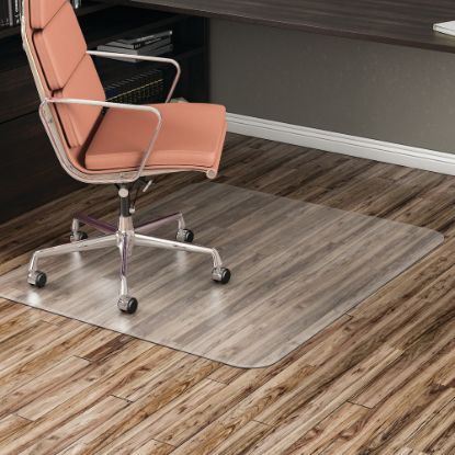 Picture of Realspace EconoMat Chair Mats for Hard Floors, Rectangular,45in x 53in, Clear, Pack Of 25 Chair Mats