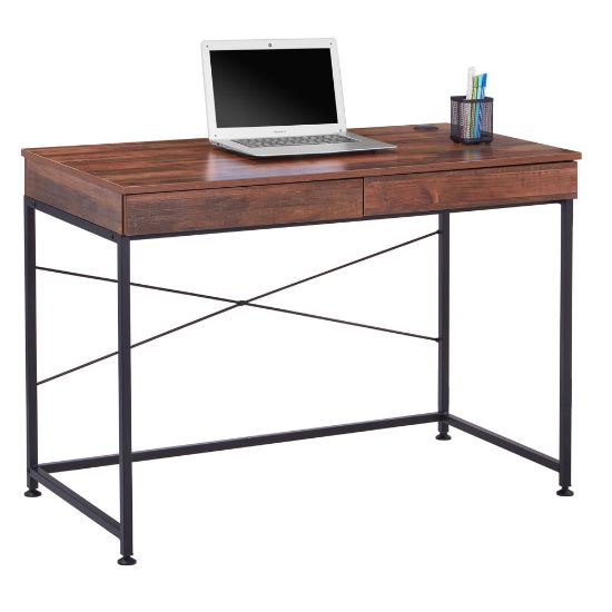 Picture of Realspace 44inW Valdi Computer Desk, Brown