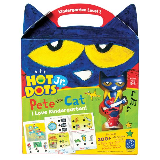 Picture of Educational Insights Hot Dots Jr. Pete the Cat I Love Kindergarten! Set with Pete the Cat-Your Groovin, Schoolin, Friend Pen