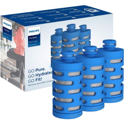 Picture of Philips Fitness Active Carbon Fiber Filters, Blue, Pack Of 3 Filters