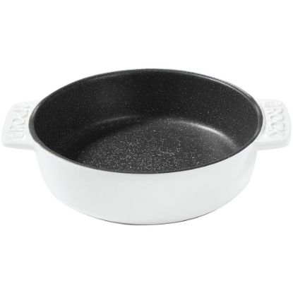 Picture of Starfrit The Rock 8.5in Round Ceramic Ovenware - Cooking - Dishwasher Safe - Oven Safe - White - Ceramic Body