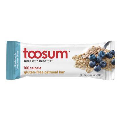 Picture of Toosum Healthy Foods Oatmeal Bars, Blueberry, 1.07 Oz, Pack Of 20 Bars