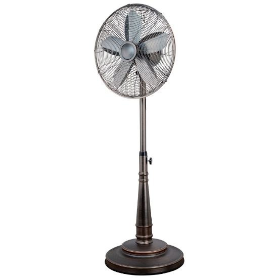 Picture of Optimus 16in Retro Oscillating Stand Fan, 30in x 19in, Oil-Rubbed Bronze