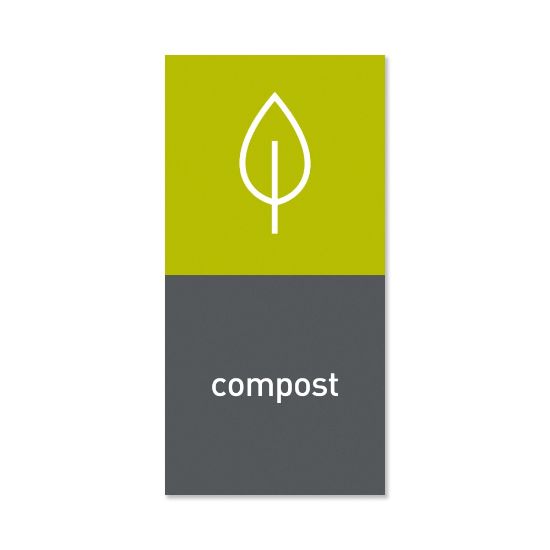 Picture of simplehuman Magnetic Trash Label, Compost, 4in x 8in, Gray