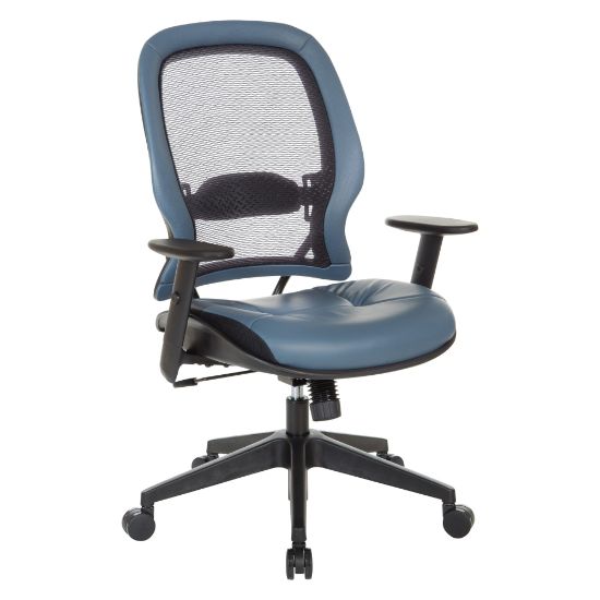 Picture of Office Star Space 57 Series Dark Air Grid Back Ergonomic Mesh High-Back Managers Office Chair, Blue