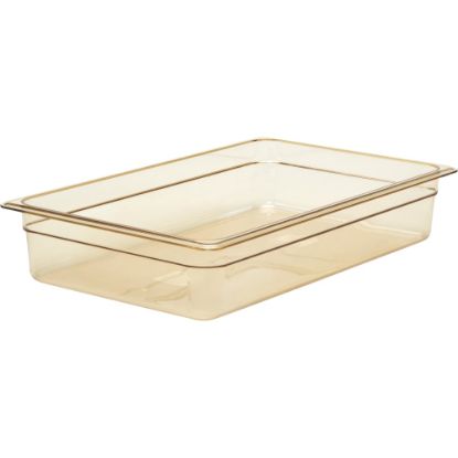 Picture of Cambro H-Pan High-Heat GN 1/1 Food Pan, 4inH x 12-3/4inW x 20-7/8inD, Amber, Pack Of 6 Pans