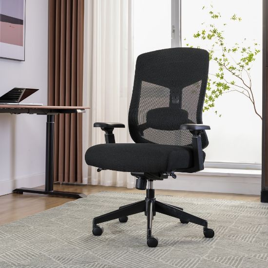 Picture of Serta Commercial Eco-2000 Big & Tall Ergonomic Mesh High-Back Executive Office Chair, Black