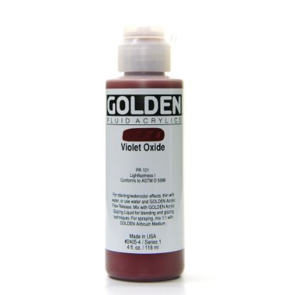 Picture of Golden Fluid Acrylic Paint, 4 Oz, Violet Oxide