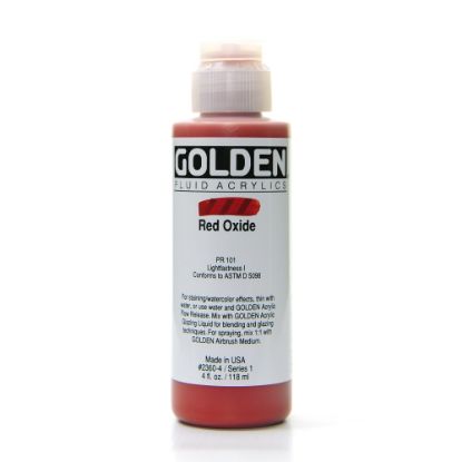 Picture of Golden Fluid Acrylic Paint, 4 Oz, Red Oxide