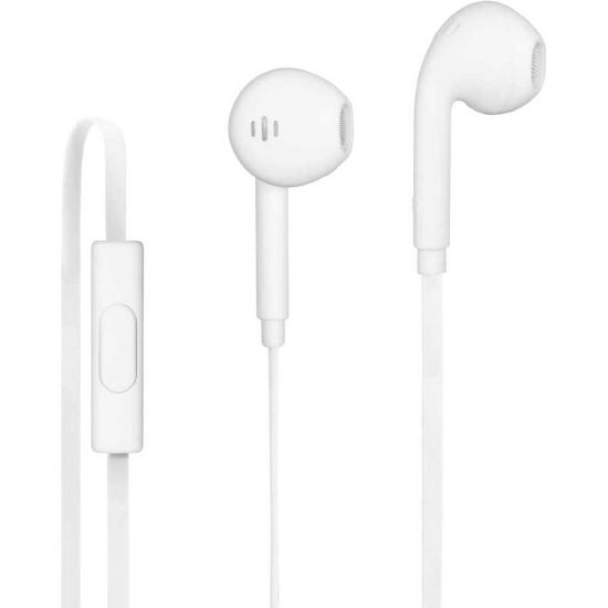 Picture of iStore Classic Fit Earbuds (Off White) - Off White - Mini-phone (3.5mm) - Wired - Earbud - 4.33 ft Cable