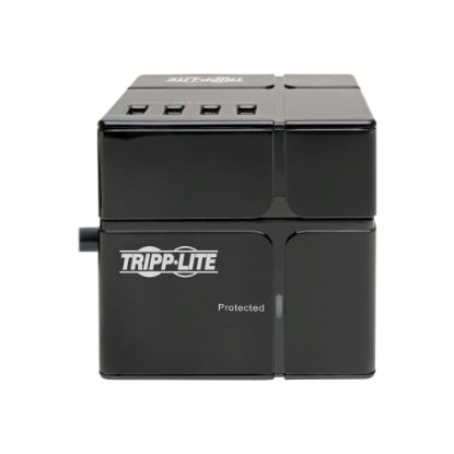 Picture of Tripp Lite Surge Protector Power Cube 3-Outlet 6 USB-A 7.2A 6ft Cord Black 540 Joules - Surge protector - 15 A - AC 120 V - 1800 Watt - output connectors: 3 - 6 ft cord - black