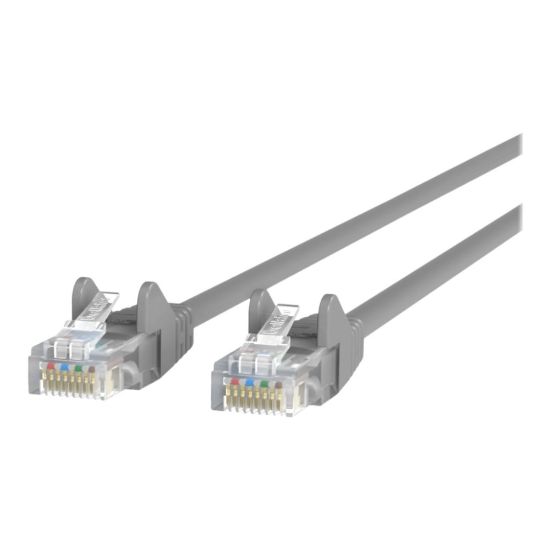 Picture of Belkin CAT5e Ethernet Patch Cable Snagless, RJ45, M/M - Patch cable - RJ-45 (M) to RJ-45 (M) - 16.4 ft - UTP - CAT 5e - molded, snagless - gray