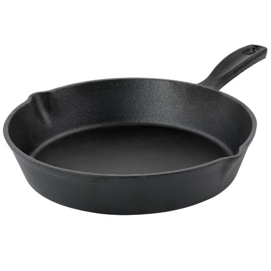 Picture of Oster Castaway Round Cast Iron Grill Pan, 10in, Black