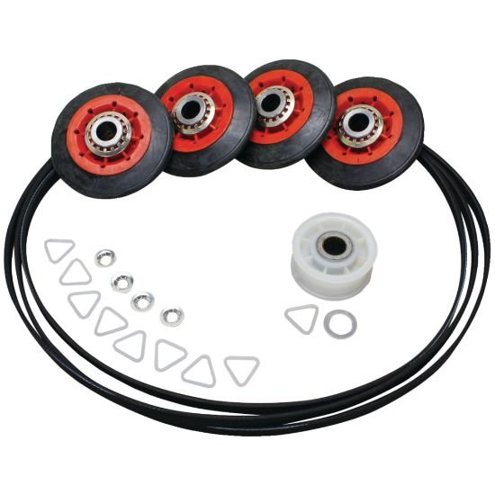 Picture of Exact Replacement Parts Dryer Drum Roller/Idler/Belt Kit For Whirlpool, Black, ER4392067