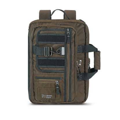 Picture of Solo New York Zone Hybrid Briefcase With 15.6in Laptop Pocket, 12inH x 17inW x 3inD, Khaki