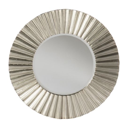 Picture of SEI Hessmer Round Decorative Mirror, 23inH x 23inW x 1inD, Silver