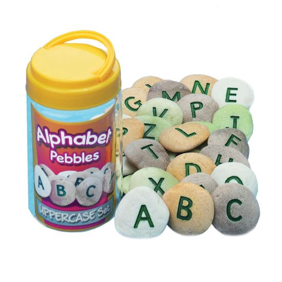 Picture of Yellow Door Uppercase Alphabet Pebbles, Set Of 26 Stones