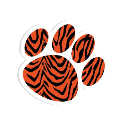 Picture of Ashley Productions Magnetic Whiteboard Erasers, 3 3/4in, Tiger Paw, Pack Of 6