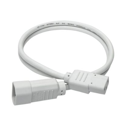 Picture of Eaton Tripp Lite Series PDU Power Cord, C13 to C14 - 10A, 250V, 18 AWG, 3 ft. (0.91 m), White - Power extension cable - IEC 60320 C14 to power IEC 60320 C13 - AC 100-250 V - 10 A - 3 ft - white