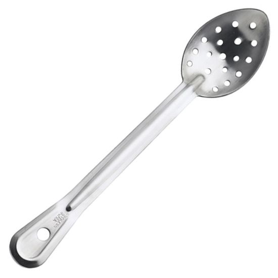 Picture of Browne 15in Serving Spoons, Perforated, Silver, Pack Of 120 Spoons