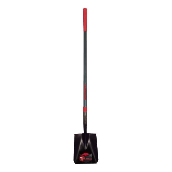 Picture of Square Point Transfer Shovel, 12 in L x 9.5 in W blade, 48 in Fiberglass Straight; Cushion Grip Handle