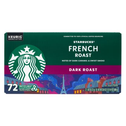 Picture of Starbucks French Roast Dark Roast K-Cup Pods, Pack Of 72 Pods