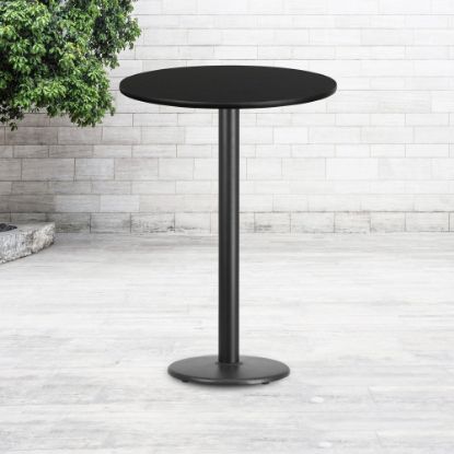 Picture of Flash Furniture Round Bar-Height Table, 43-1/8inH x 30inW x 30inD, Black