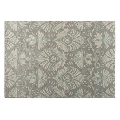 Picture of Baxton Studio Morain Hand-Tufted Wool Area Rug, 5-1/4ft x 7-1/2ft, Gray/Ivory