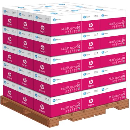 Picture of HP Printer & Copy Paper, White, Letter (8.5in x 11in), 200000 Sheets Per Pallet, 20 Lb,  96 Brightness, Case Of 10 Reams