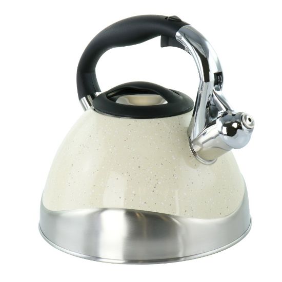 Picture of MegaChef Stainless-Steel Stovetop Kettle, 12.7 Cups, Light Tan Speckle